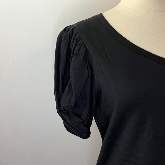 7 for all Mankind Women's Ruffled Short Sleeve V-Neck Shirt - Size Small - NWT - Picture 2 of 4